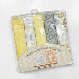 NEW Snugly Baby 5 pack flannel receiving blankets